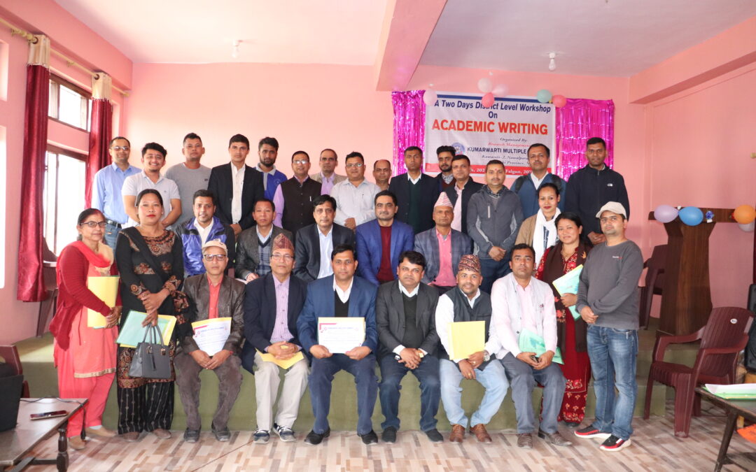 Workshop on Research Paper Writing Hedaded by Prof. Dr. Mahananda Chalise